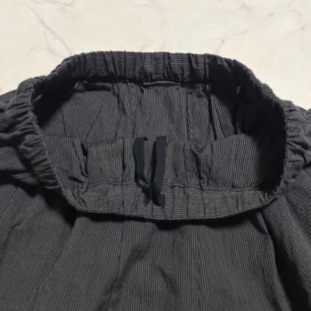 ヨーガンレール イエローレーベル バルーンパンツ サルエルパンツ ストライプ 黒