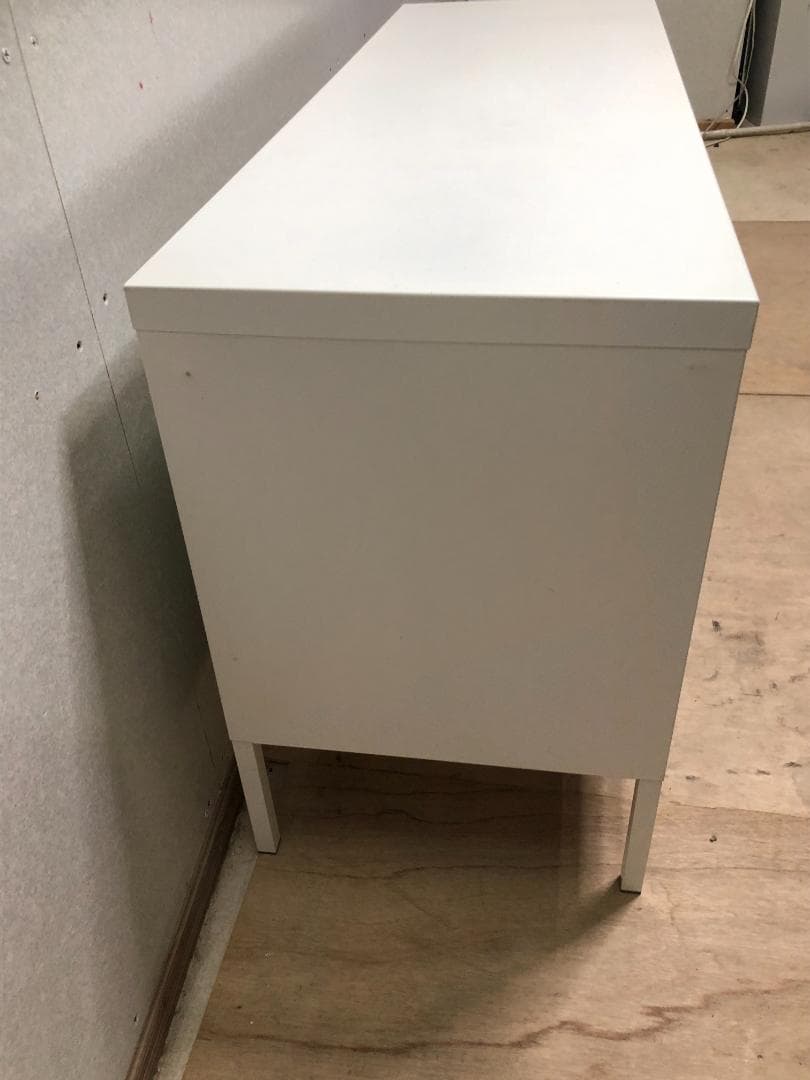 イケア-】IKEA PS キャビネット ホワイト 鍵付き 250128-1