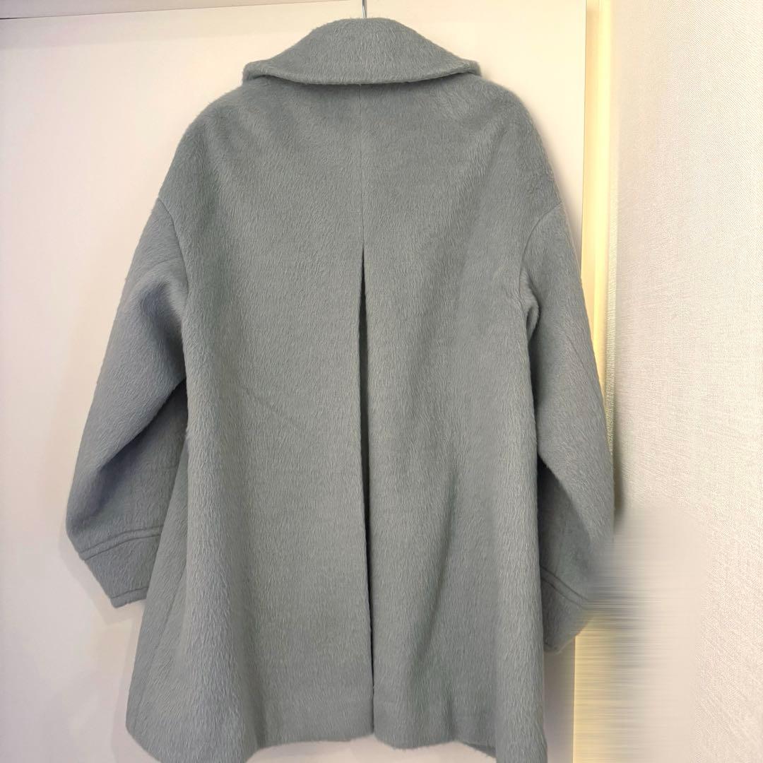 LILLIAN CARAT シャギーミドルコート グレイッシュミント - メルカリ