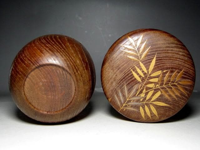 千家十職 指物師 駒沢利斎 桐木地 中棗 裏千家十四代 淡々斎花押 m129