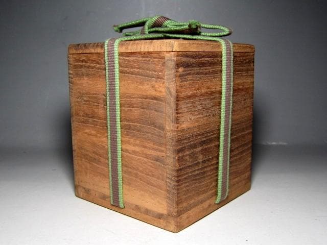 千家十職 指物師 駒沢利斎 桐木地 中棗 裏千家十四代 淡々斎花押 m129