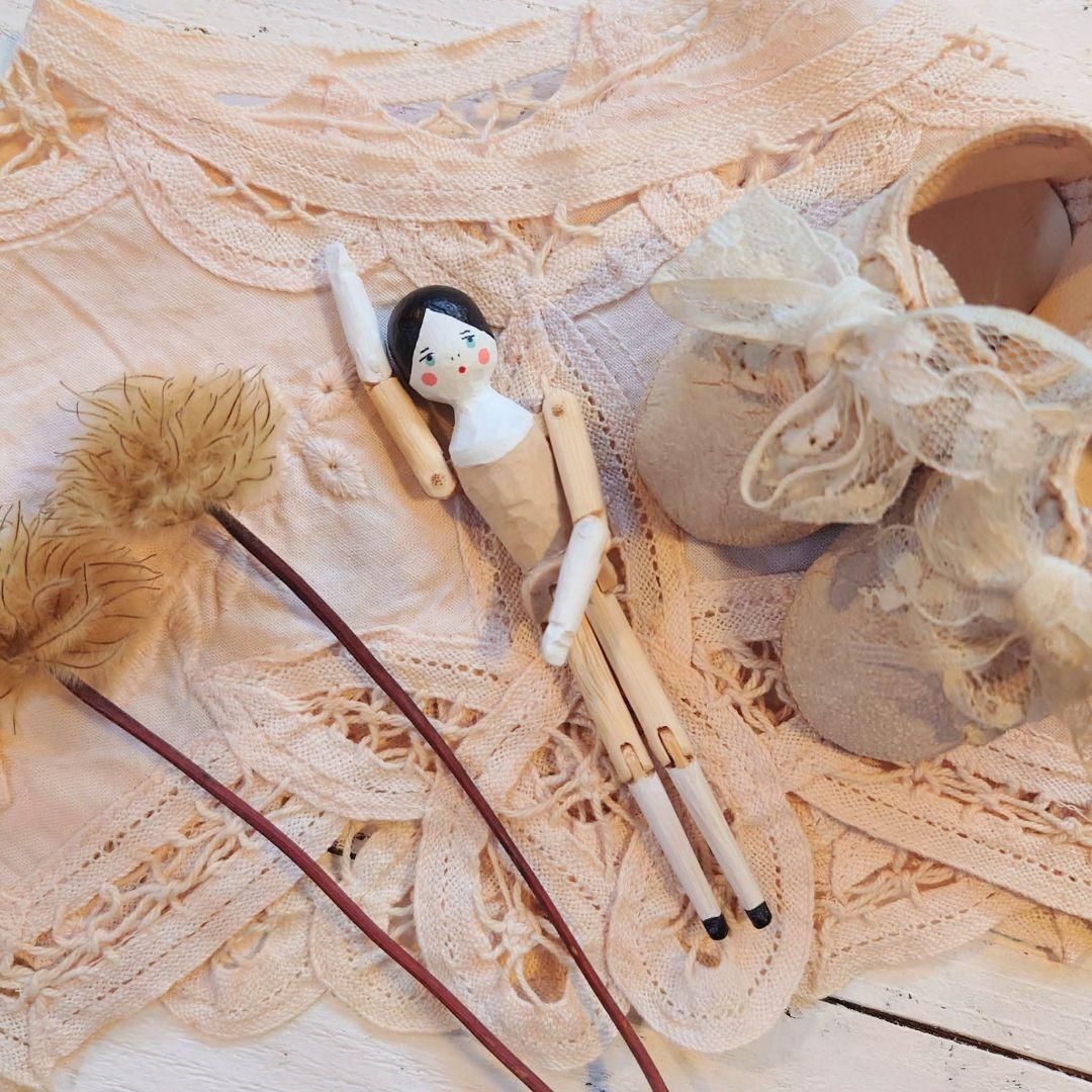 Jack Lou様専用㉒ ミニチュア ペグドール ハンドメイド アンティーク風