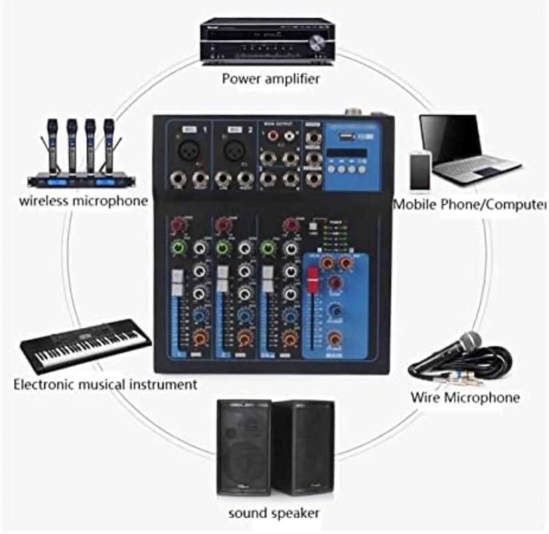 アナログミキサー 4チャンネル USB対応