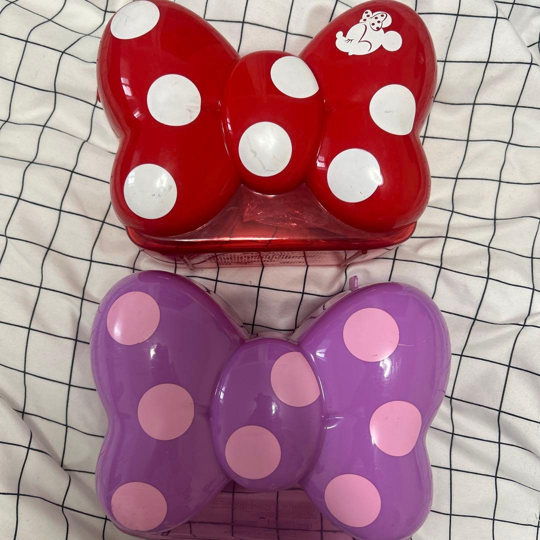 美品】ディズニー ミニーリボン型 ポップコーン入れ2個セット 楽天市場