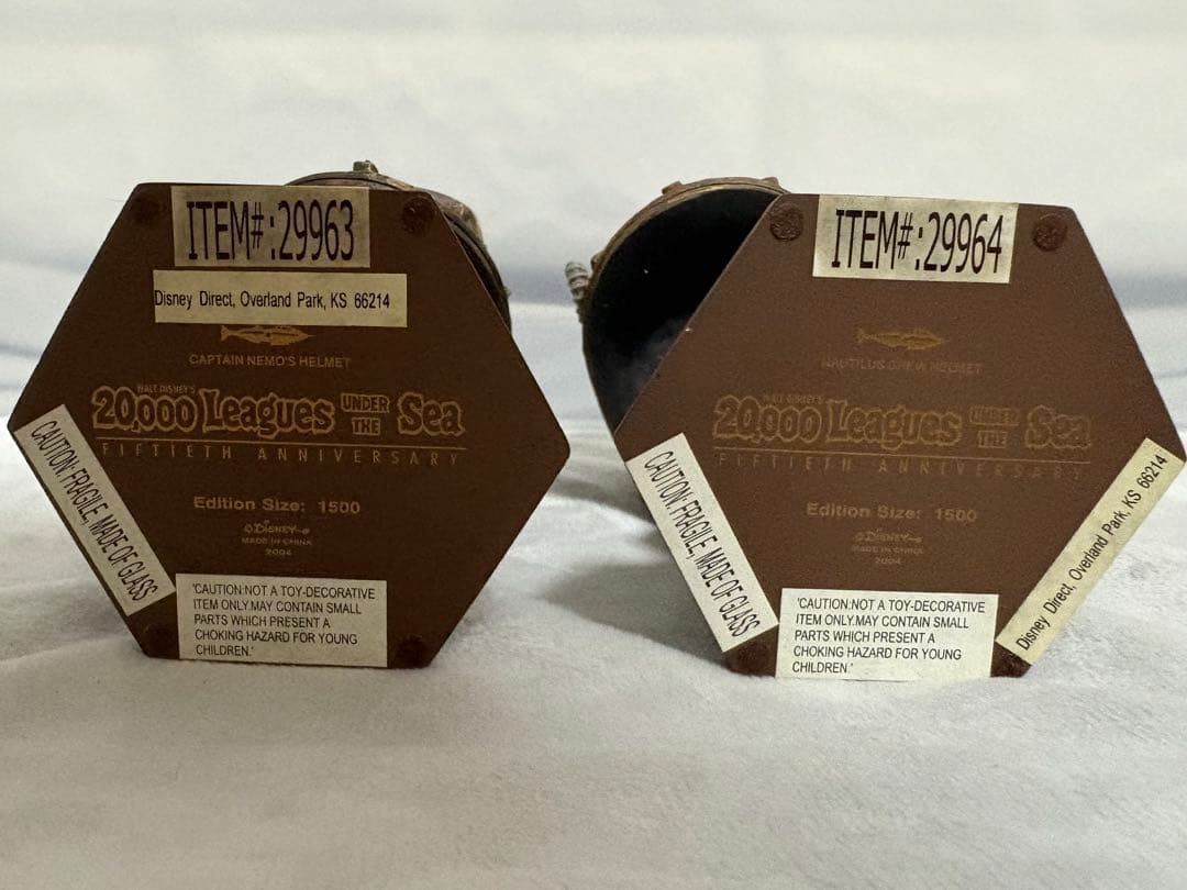 ディズニー 海底2万マイル ネモ船長 クルー ヘルメット レプリカ スタチュー