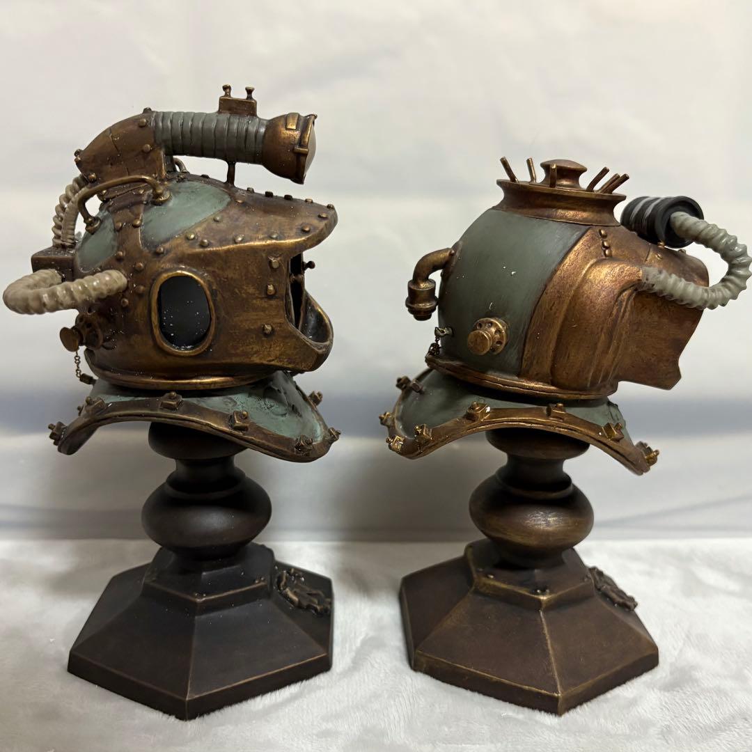 ディズニー 海底2万マイル ネモ船長 クルー ヘルメット レプリカ スタチュー