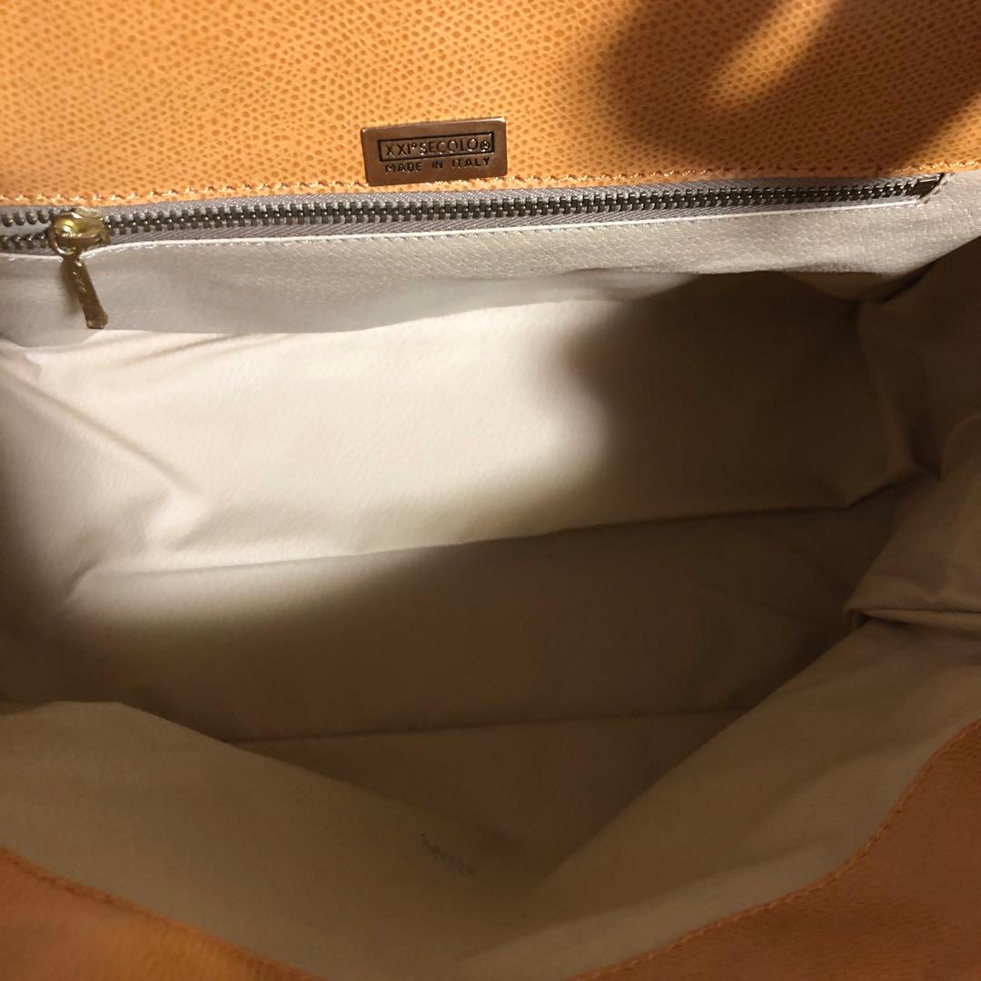 n*7様 イタリア製　ハンドバッグ　レザーバッグ　本革　キャメル　金金具　人気デ