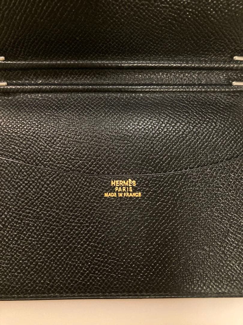 エルメス HERMES アジャンダ　手帳　カバー　ブラック　GM