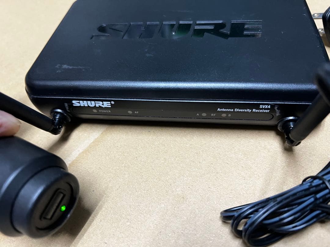 【中古】SHURE ワイヤレスマイクシステム SVX24/PG58 動作確認済み