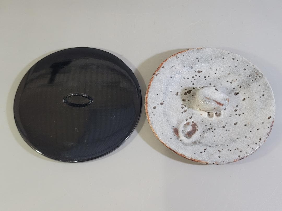 茶道具 鼠志野 水指 塗替蓋 共箱 DT475 - メルカリ