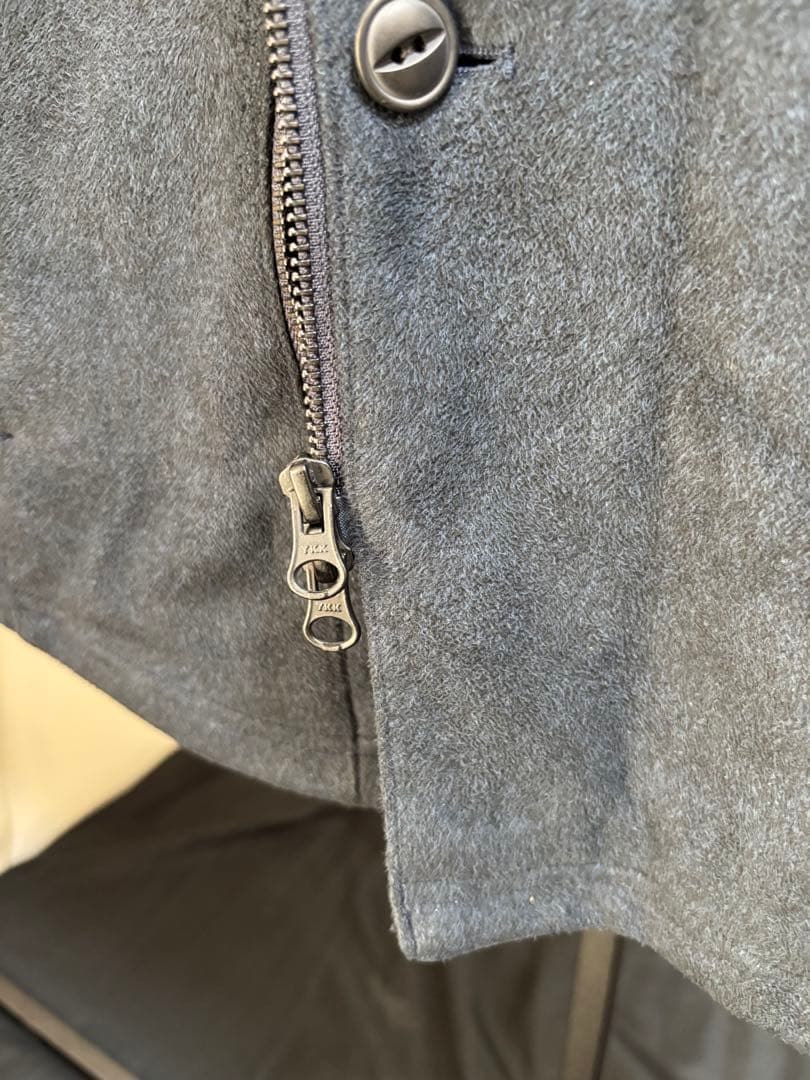 ダークブルー フード付きコート