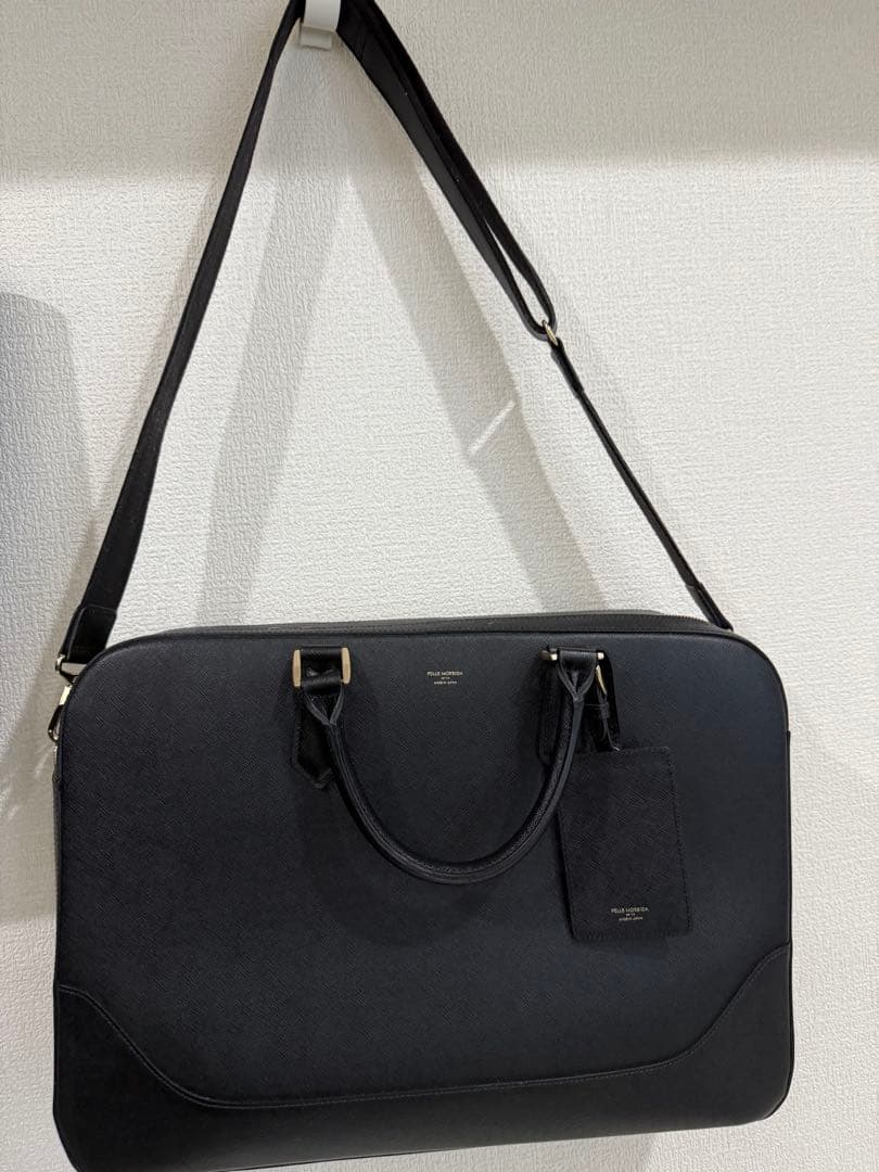 PELLE MORBIDA キャピターノ　ブリーフバッグ　2室タイプBLACK