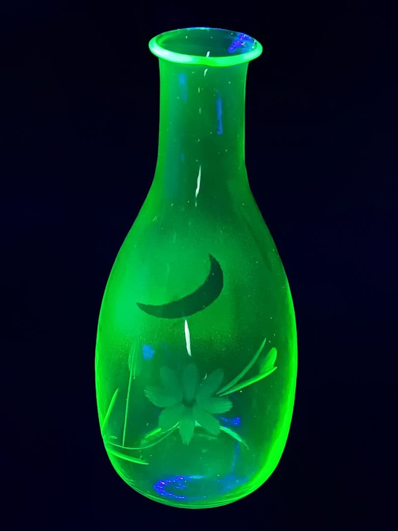 希少】ウランガラス 時代ガラス 古ガラス 徳利 薄吹き 骨董