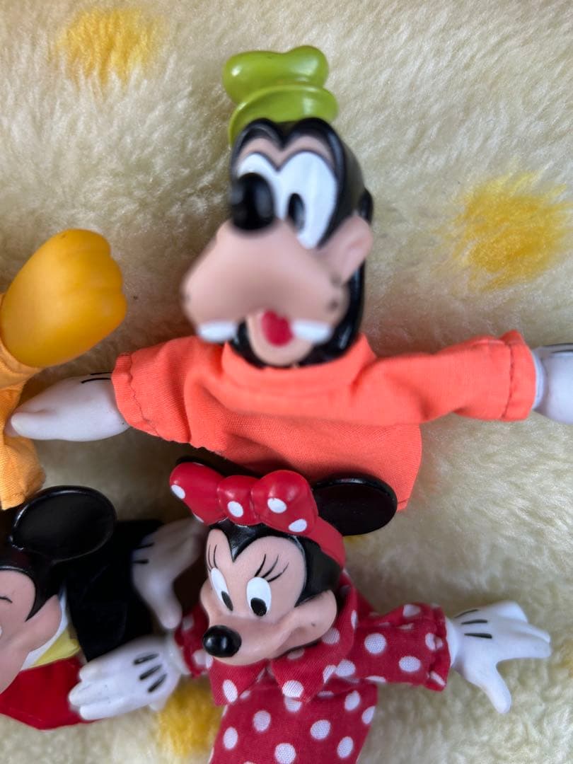 TDLミッキーミニープルートグーフィ指人形平成レトロヴィンテージ当時物ディズニー