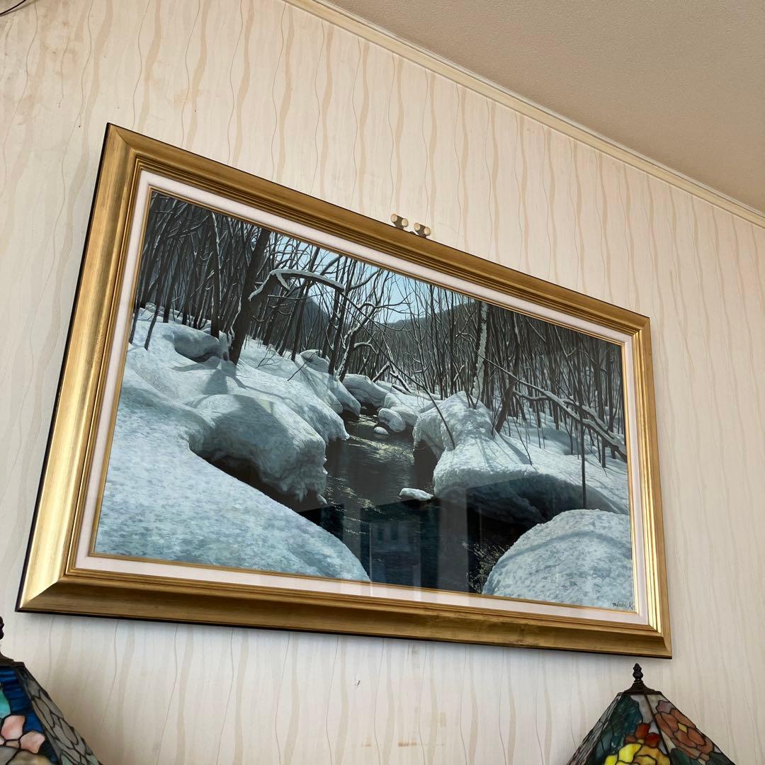 川島未雷 代表作 冬渓 奥入瀬 M60号 収納箱付き - メルカリ