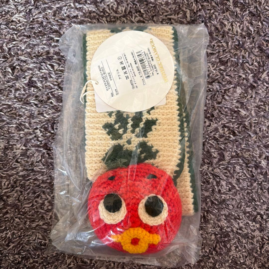 HYSTERIC GLAMOUR 編み物マフラー トマトバード ヒステリックグラマー