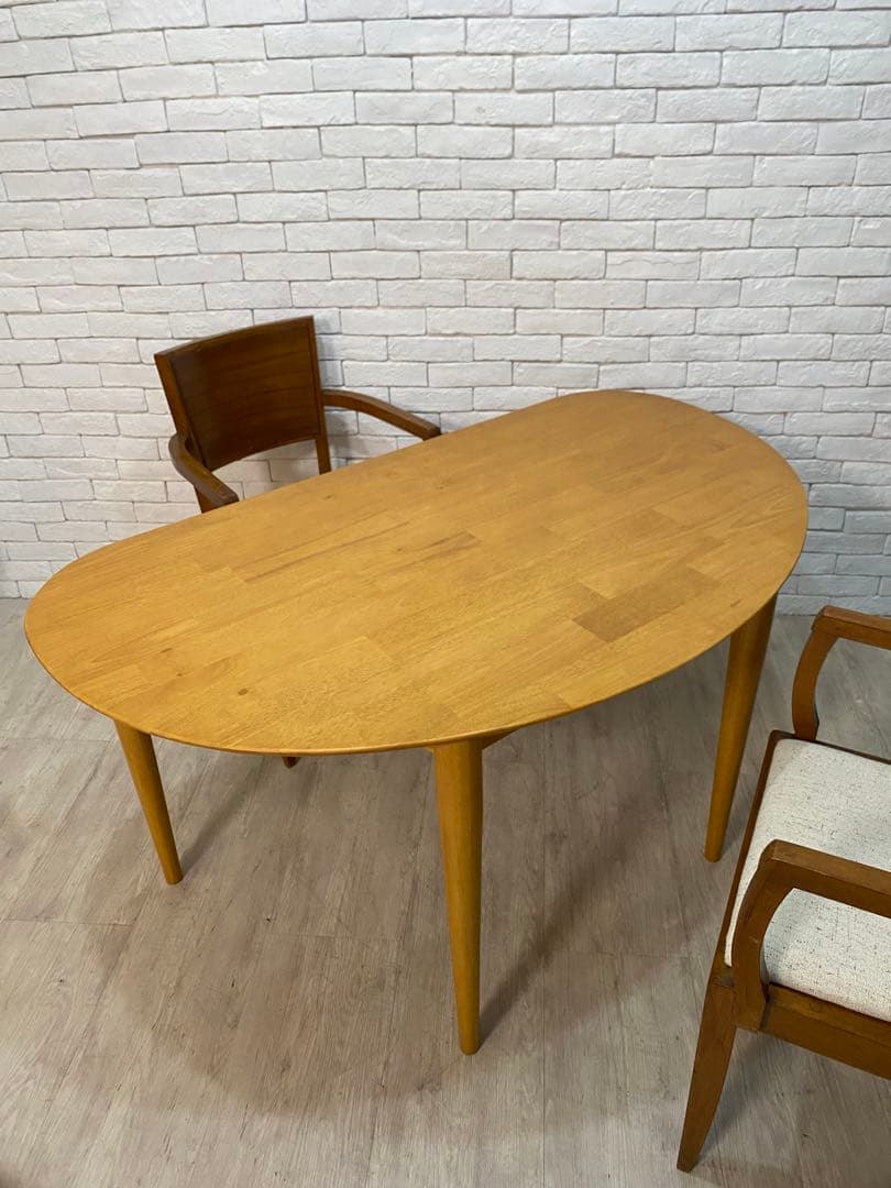 【東京都内23区配送無料】定価8万円　ベルメゾン　半円　ダイニング　テーブル