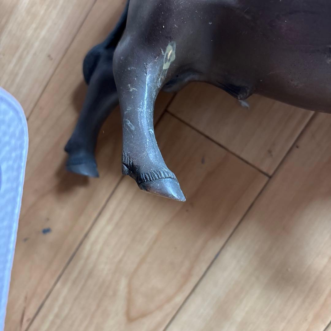 銅製 牛に乗る笛吹童子