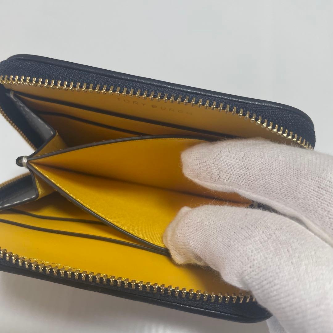 極美品　トリーバーチ　ケース　カードケース　この字型　ネイビー