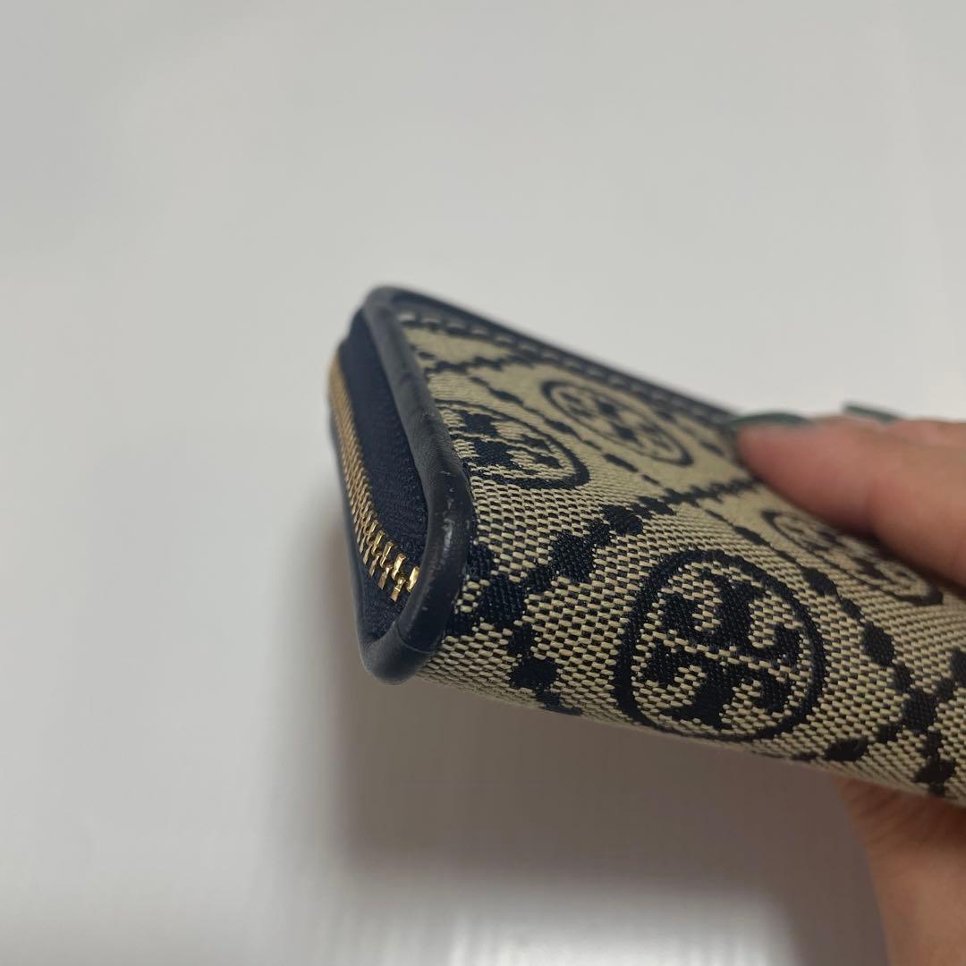 極美品　トリーバーチ　ケース　カードケース　この字型　ネイビー