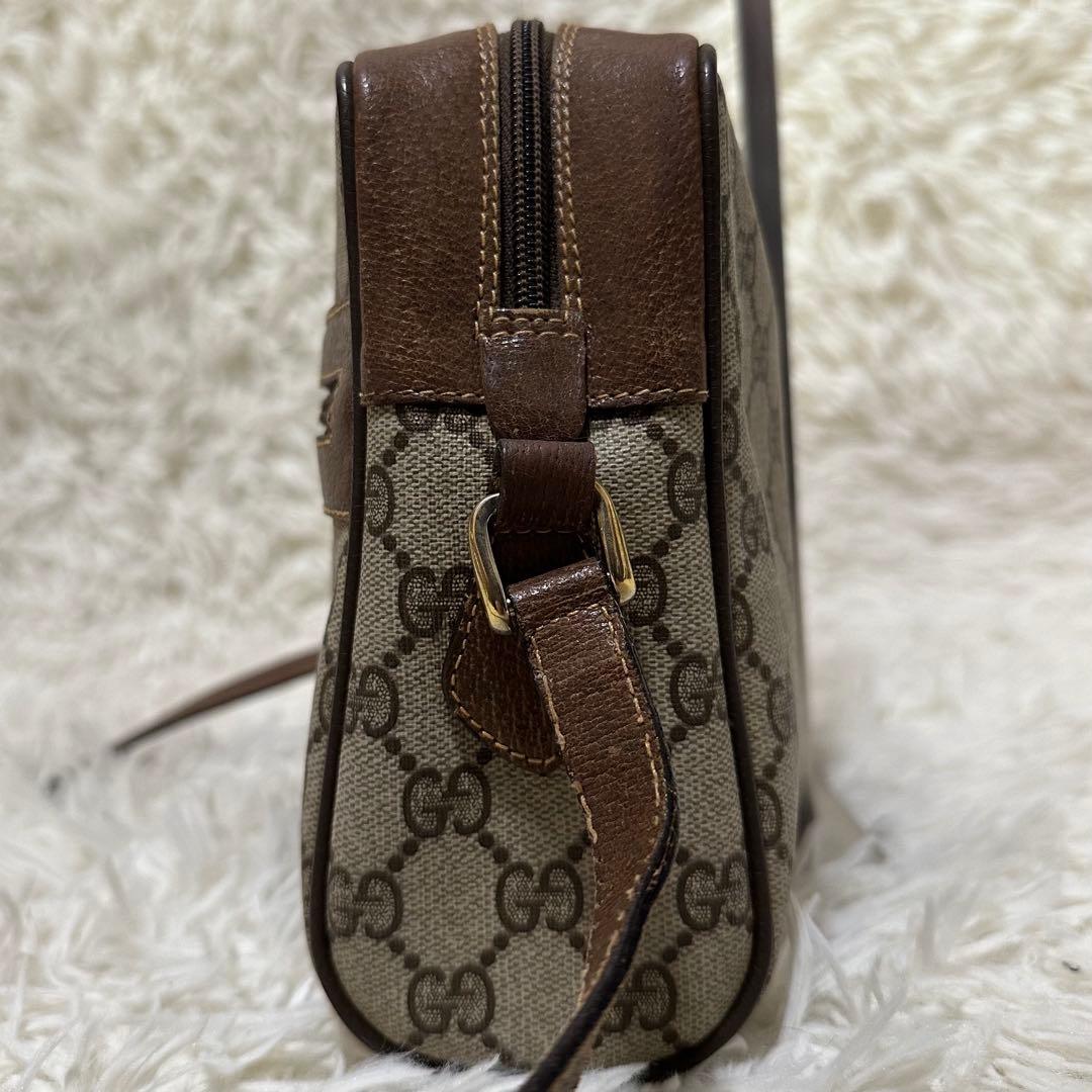 値下げ オールドグッチ GG 総柄 レザー ショルダーバッグ シェリーライン