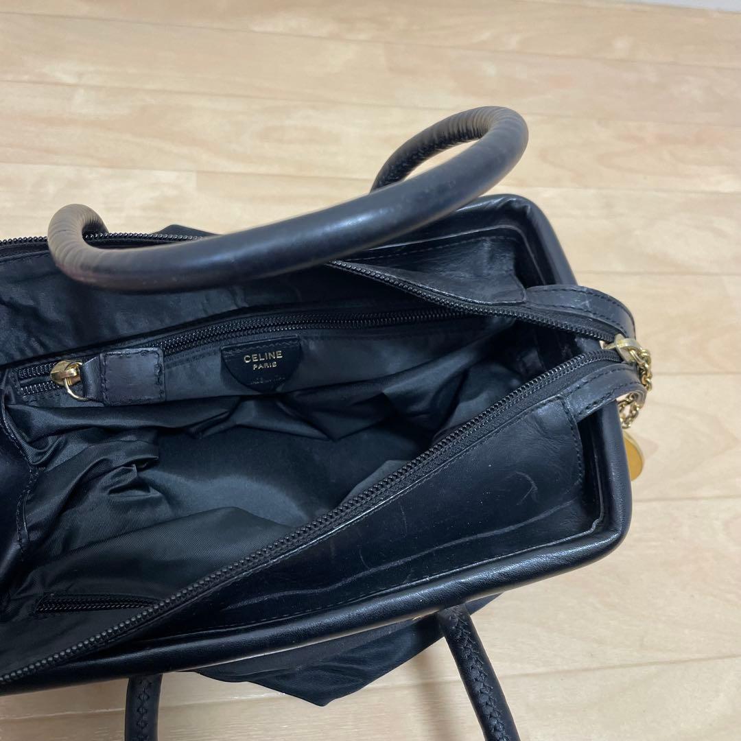■ CELINE（セリーヌ）良品 / ナイロン×レザー / ハンドバッグ/ 黒