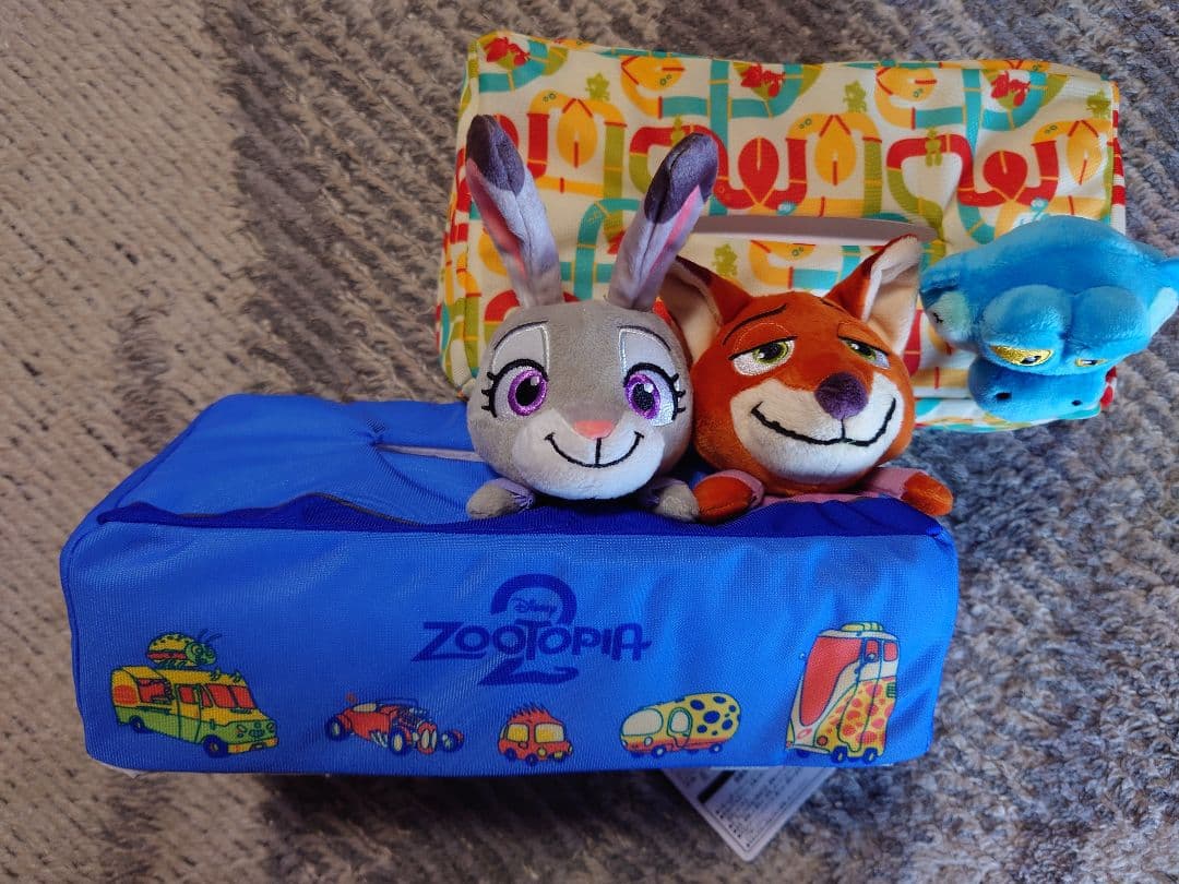 ズートピア2 プライズ ぬいぐるみ、カバン、ケース ニック・ジュディ・ゲイリー