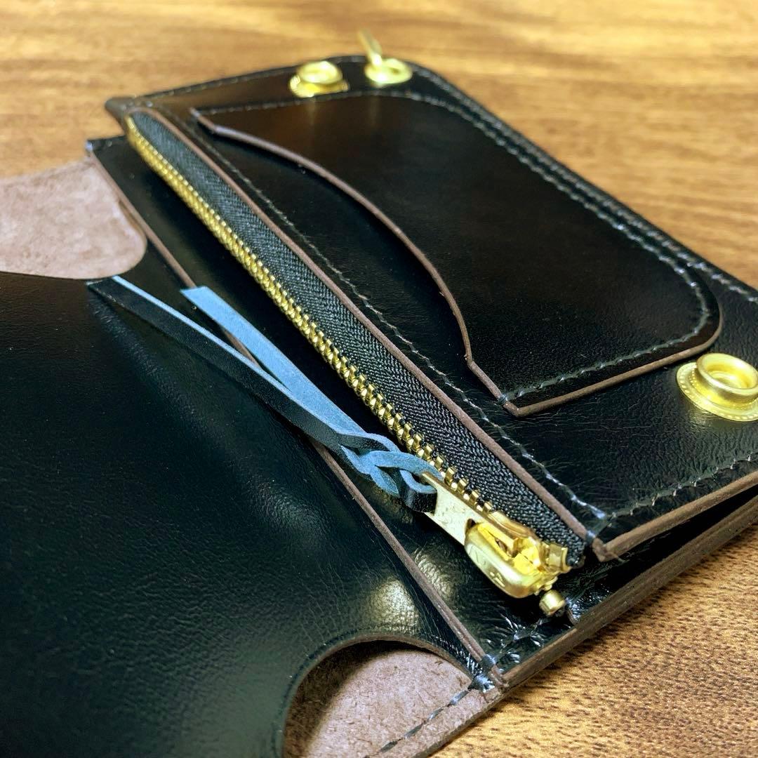 トラッカーウォレット　ミドル　ピンホール有り　アポロコンチョ　CA008