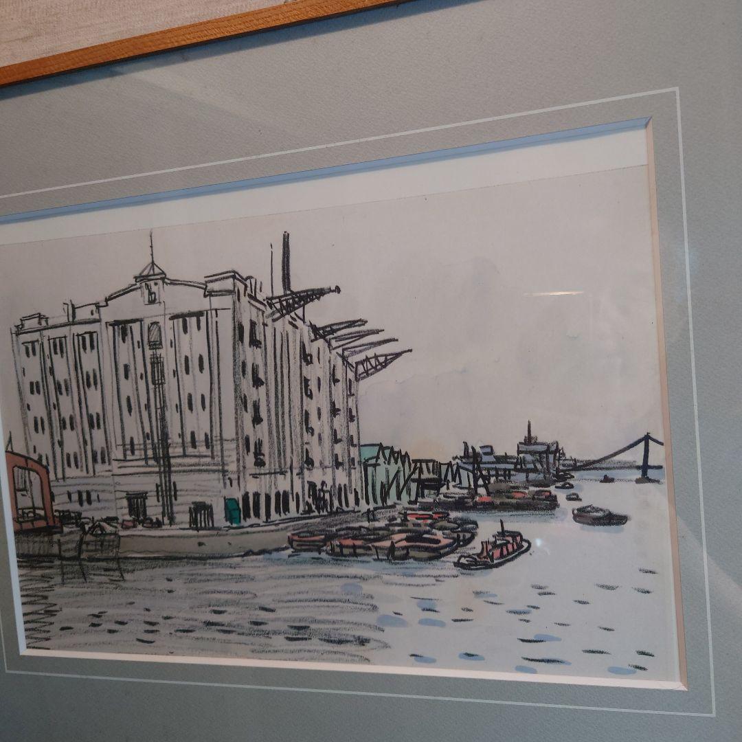 永代橋にて…  石川滋彦  シルクスクリーン（版画）