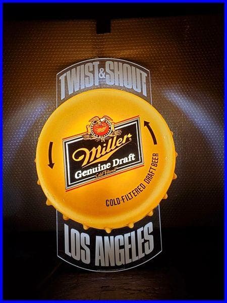 ♪ビンテージ Miller Genuine Draft BEER 電飾看板♪ Vintage 1991 Miller Genuine Draft Beer MGD Lighted Motion Screen