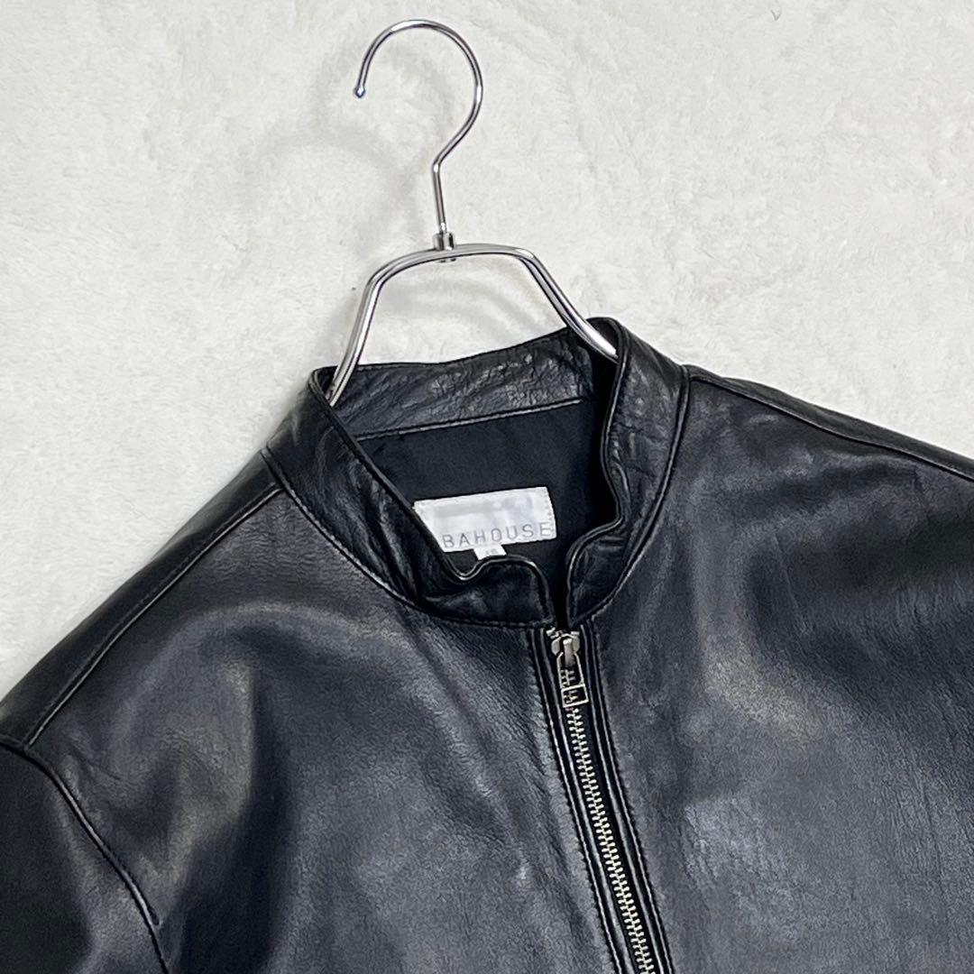 ABAHOUSE アバハウス』ライダースレザージャケット 羊革 ジップアップ
