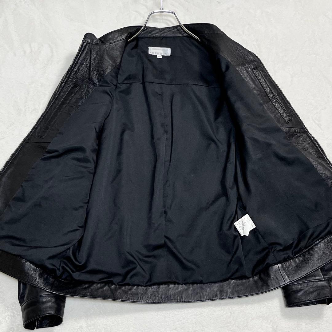 ABAHOUSE アバハウス』ライダースレザージャケット 羊革 ジップアップ