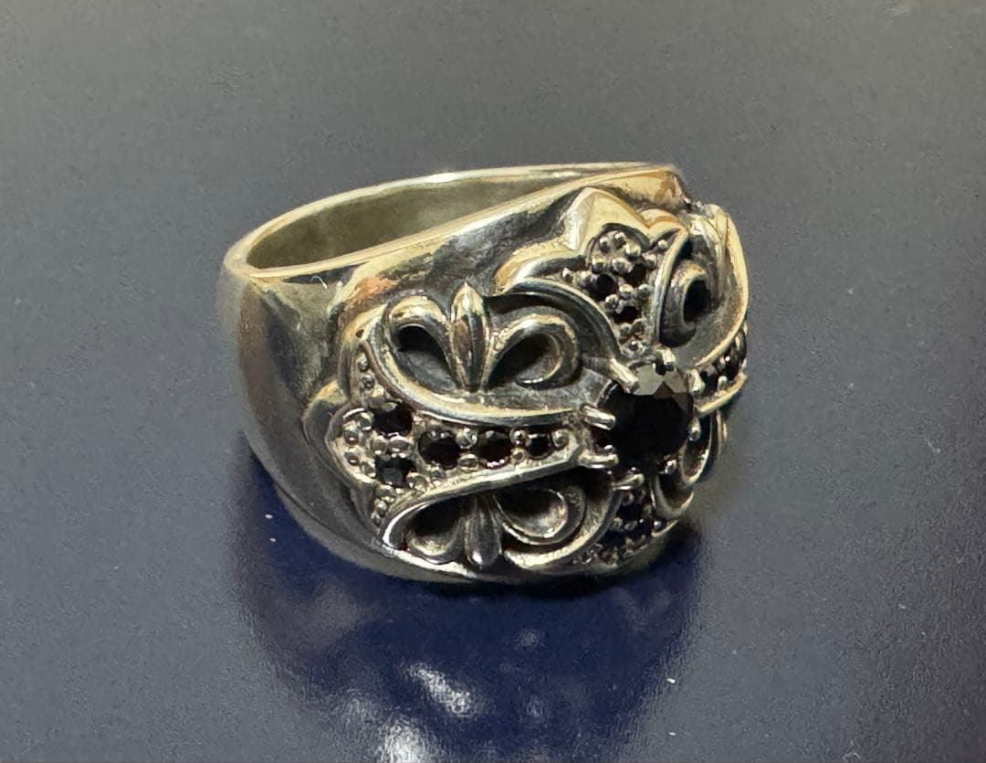 クロムハーツ キーパーリング　23号　シルバー925 天然パヴェ