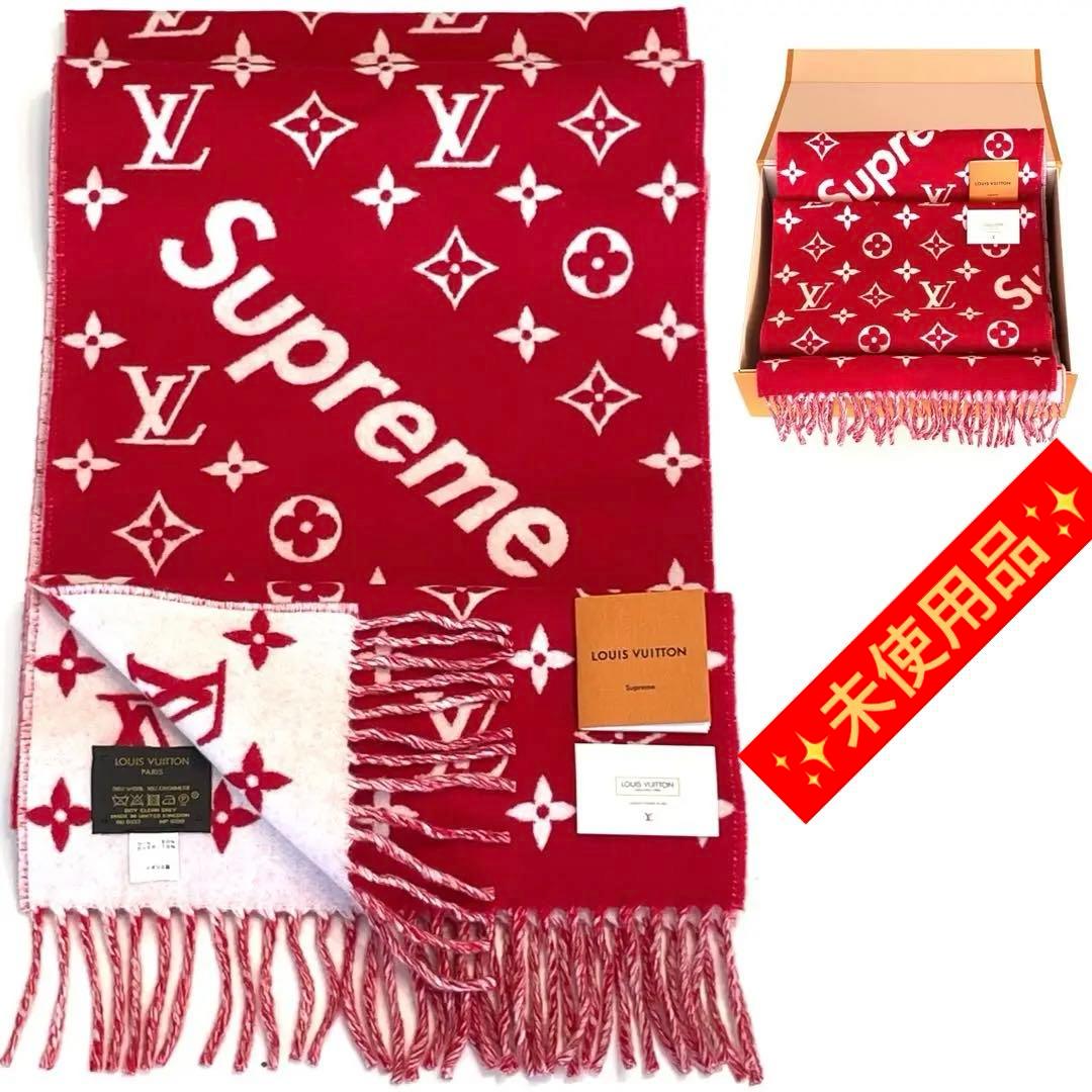 ✨未使用品✨ルイ ヴィトン シュプリーム コラボロゴ マフラー 説明書