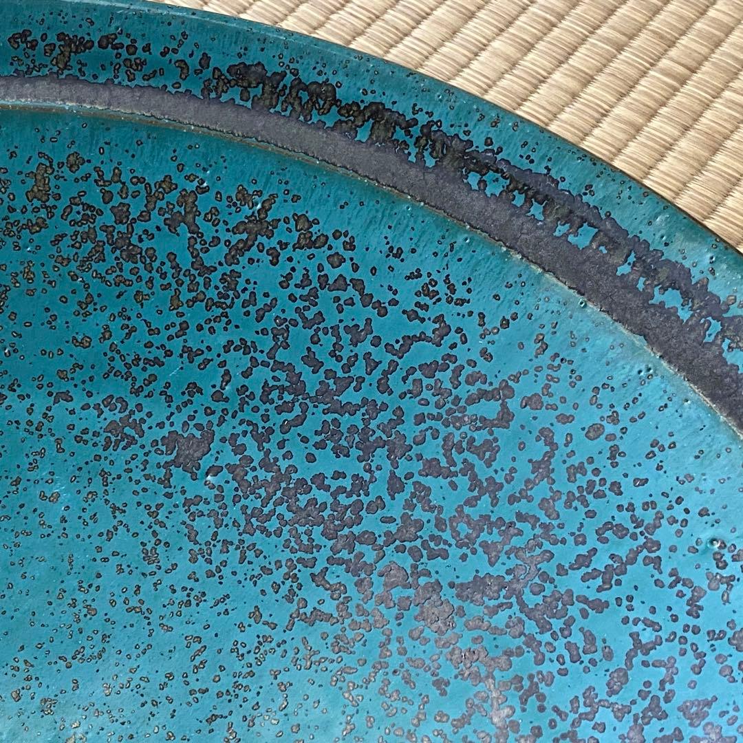 希少 牛ノ戸焼 掛け分け 大皿 特大サイズ 吉田璋也 民藝 柳宗悦 鳥取