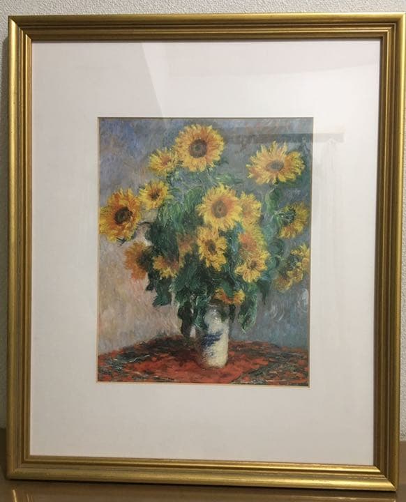 クロード・モネ 「ひなげし」 キャンバスにジクレー 複製画 額付き