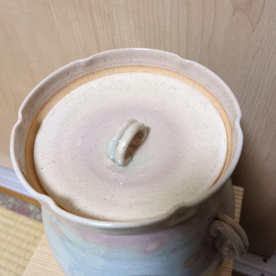 銹絵波文 袋型水指 香舟 栗田口焼 茶道 茶道具