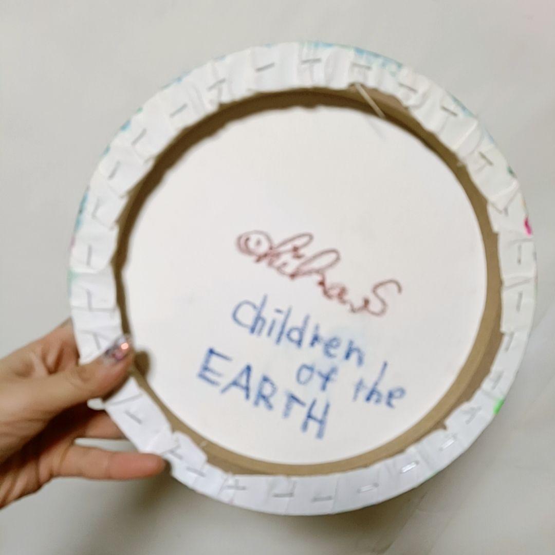 【一点物現代アート】Children of the EARTH【直径25cm】