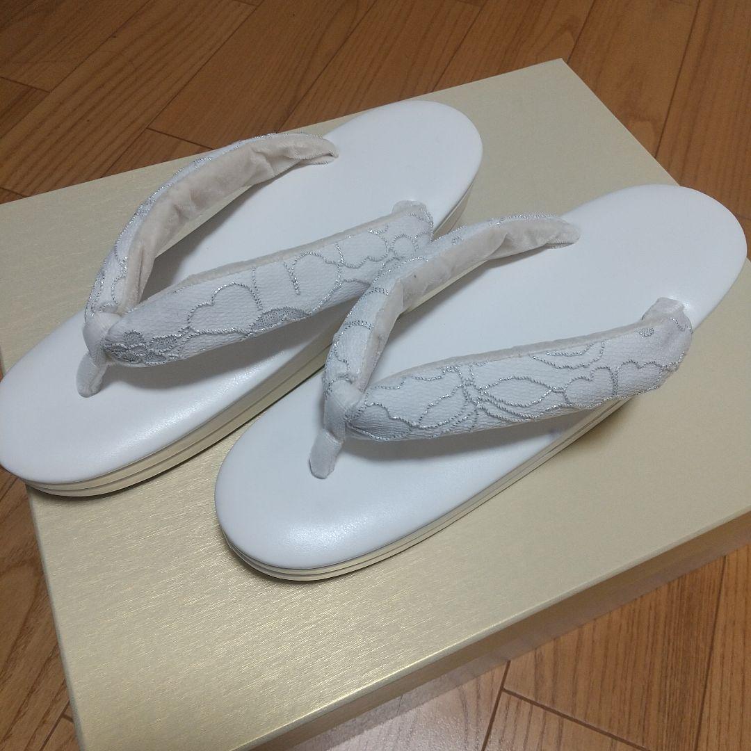 ホワイト 草履とバッグのセット リボン 成人式 卒業式 結婚式