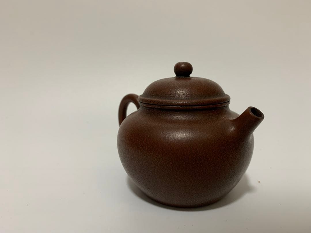 唐物 朱泥「 荊溪周榮祥製 」在銘 単孔 急須 古作 茶壺 紫砂壺 中国古玩