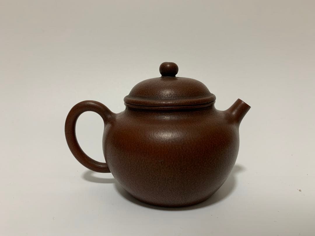 唐物 朱泥「 荊溪周榮祥製 」在銘 単孔 急須 古作 茶壺 紫砂壺 中国古玩