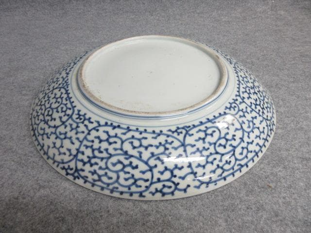 古伊万里染付みじん唐草大皿 [B26262]