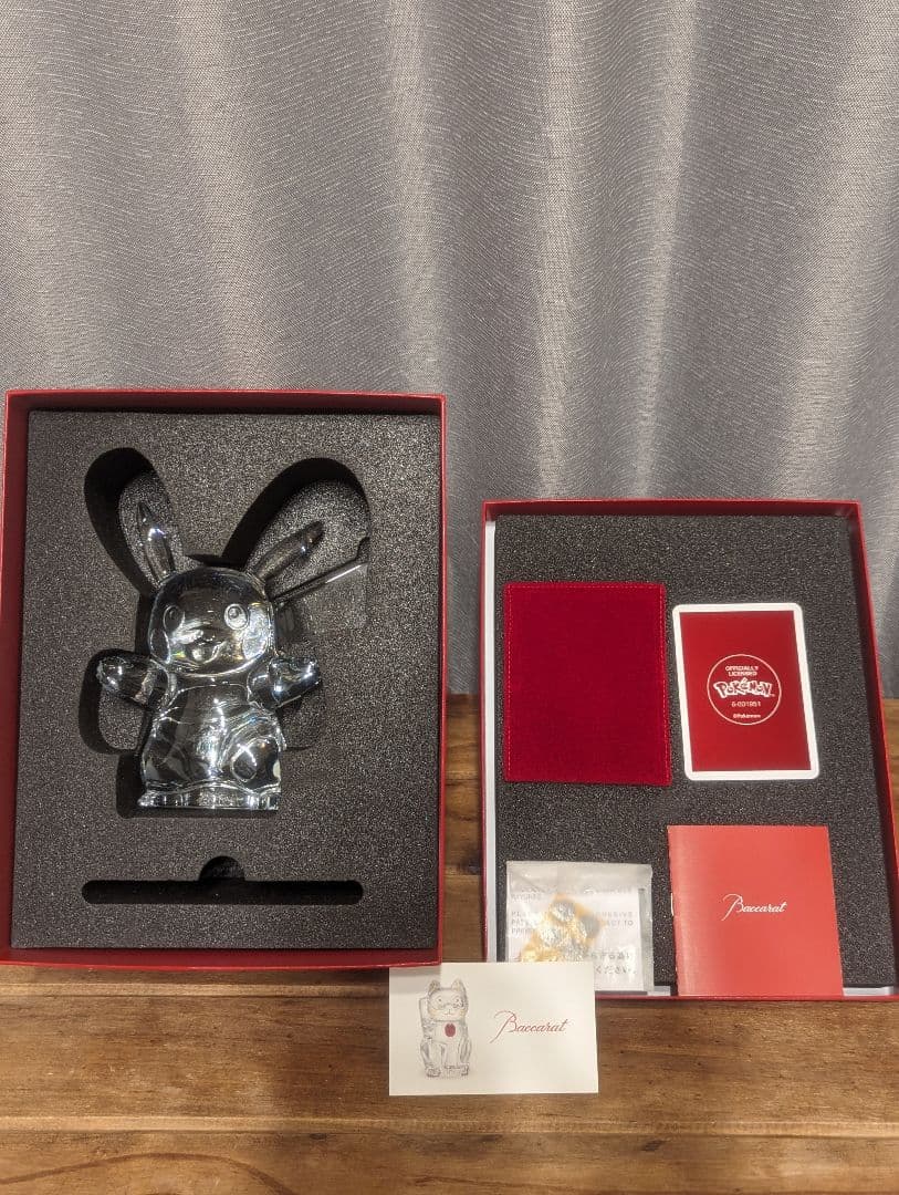w370 Baccarat バカラ ポケモン ピカチュウ クリスタル 置物G バカラ