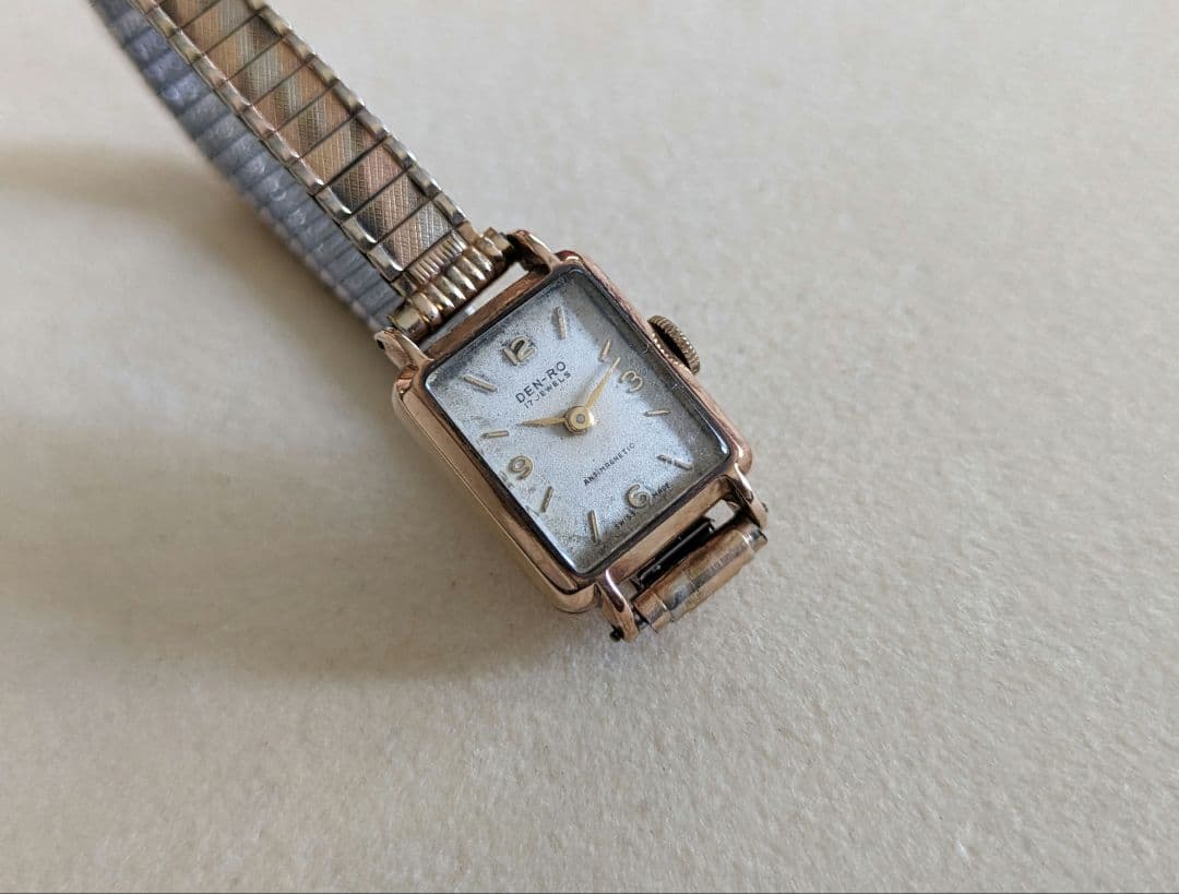 DEN-RO レディース アンティーク ヴィンテージ手巻き式 腕時計 18k
