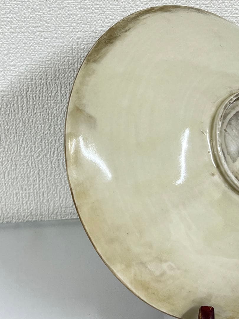 中国古美術 宋時代定窯白磁花卉•鶴紋皿；BL1-7 - メルカリ