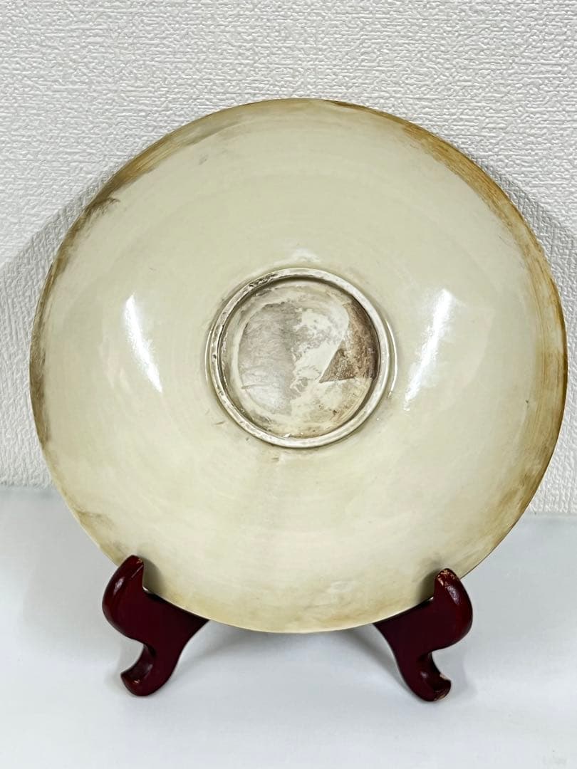 中国古美術 宋時代定窯白磁花卉•鶴紋皿；BL1-7 - メルカリ