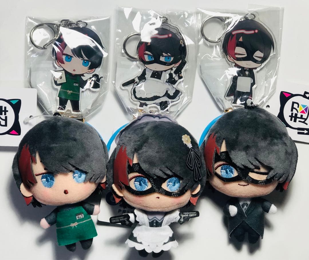 はたらく超学生 ぬいぐるみ アクリルキーホルダー カフェ店員 パンク