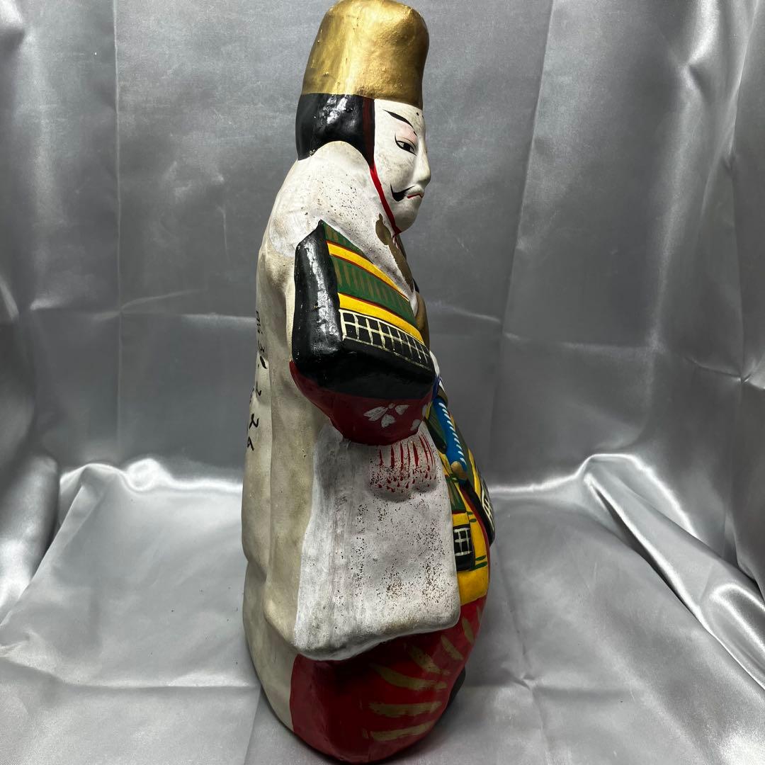 昭和31年作】 郷土玩具 土人形 天神様 菅原道真公 縁起物 学問 合格