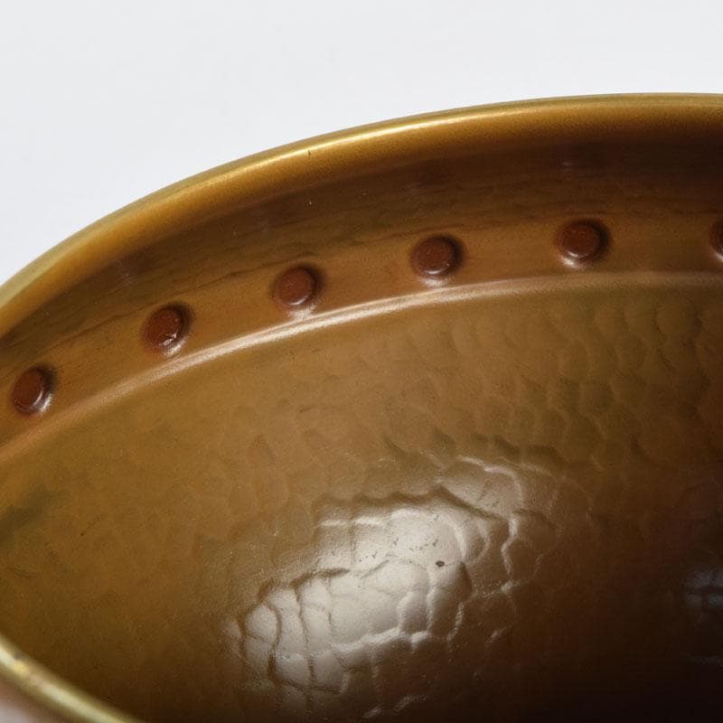 茶道具 龍泉造 黄銅 鎚目 鵬雲斎好 累座建水 共箱 C 9221 - メルカリ