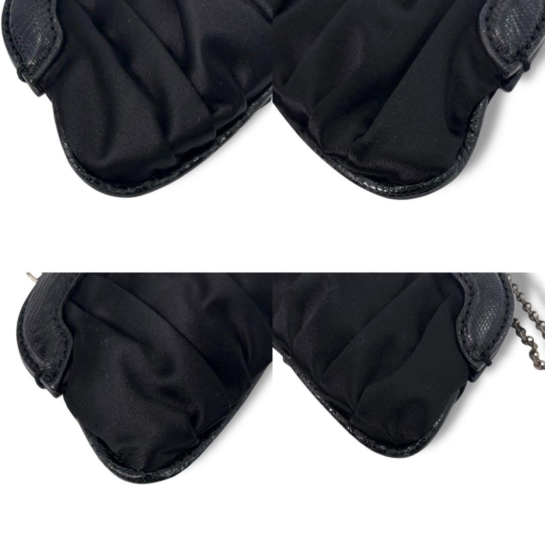 【極美品】Tod's トッズ　パーティバッグ　チェーン　レザー　ビジュー　黒